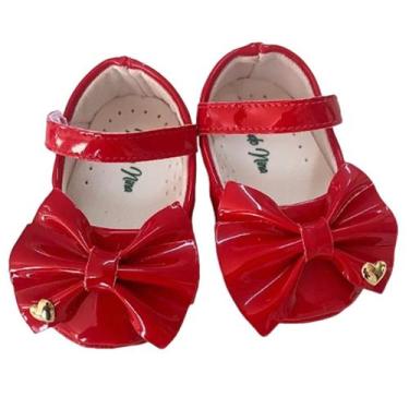 Imagem de Sapatinho De Bebe Menina com laço e detalhe coração Mundo Nina Kids, G