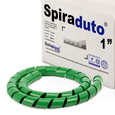 Imagem de Organizador Fios e Cabos Spiraduto de 1" Verde - 45 Metros - DUTOPLAST