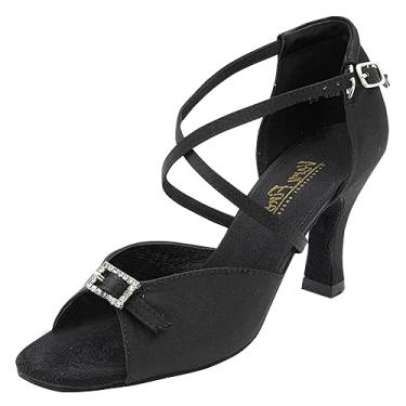 Imagem de Very Fine Tênis de dança feminino Clc1636 Salão Latino Salsa Tango Gala, Preto, 35