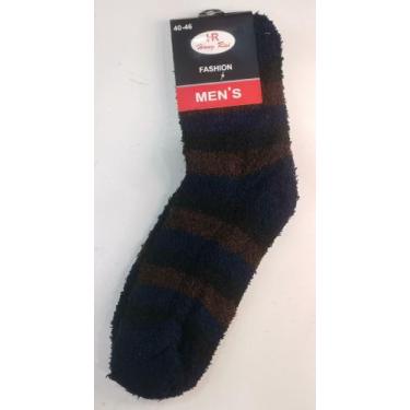 Imagem de Meia Pelúcia masculino Quente Inverno Felpuda Grande Listras - HHW, Ma
