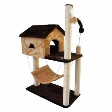 Imagem de Arranhador para gatos modelo casa com rede  - Animania Pet