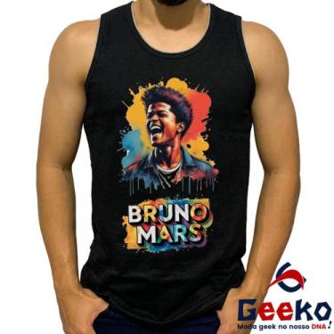 Imagem de Regata Bruno Mars 100% Algodão Bruninho Live in Brazil 2024 Brasil Cam