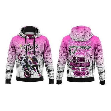 Imagem de Moletom De Frio Feminino Estilo Da Quebrada Favela Moto Grau É Arte 24