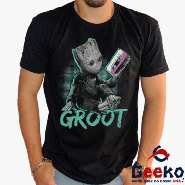 Imagem de Camiseta Groot 100% Algodão Guardiões da Galáxia  Guardians of The Gal