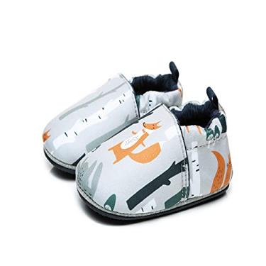 Imagem de Timatego Sapatos infantis para bebês meninos e meninas, antiderrapante, mocassim infantil, primeiro andador, casa, berço (6 a 24 meses), Raposa 05, 12-18 Months Toddler