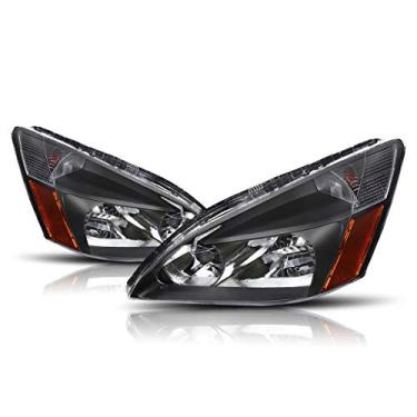 Imagem de PM PERFORMOTOR Caixa preta âmbar canto par de faróis de substituição compatível com Honda Accord 2003-2007, PMHL-HACC-0307-OH-BA