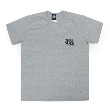 Imagem de Camiseta Thrasher Magazine Anti-Logo Pocket - Cinza Mescla (Com Bolso)-Masculino