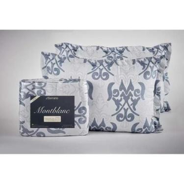 Imagem de Kit Colcha Montblanc Imperial 100 Azul Petroleo Casal Queen - Tapete M