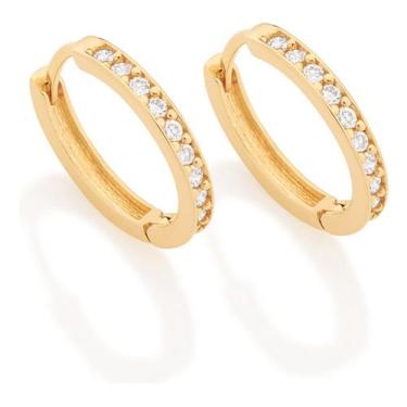 Imagem de Brinco Argola Com 22 Zircônias Cravejadas. 524304 - Rommanel, Branco, 