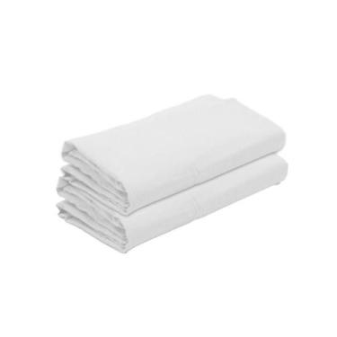 Imagem de Kit 2 Lençóis de Elástico Avulso Mini Berço 40cm x 85cm x 10cm Branco 