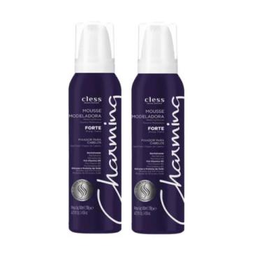 Imagem de Kit 2 Mousse Modeladora Charming Forte 140ml Fixador Cabelo - Cless