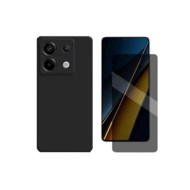 Imagem de Capa + Pelicula Gel Privativa Compatível Para Poco X6 Pro - DB, Preto