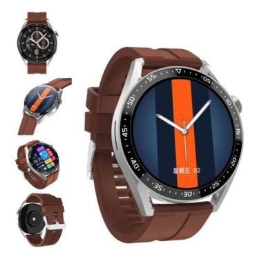 Imagem de Smartwatch Relógio Inteligente Lançamento Hw28 Marron Redondo Original