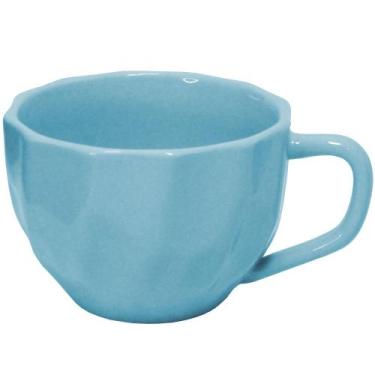 Imagem de Xícara Para Chá De Porcelana Prisma Kit 4 Unid. azul - 200ml - PORCELA