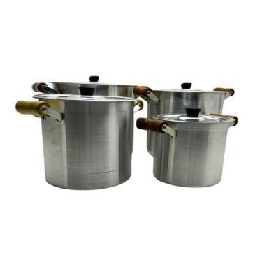 Imagem de Conjunto de Caldeirões 4 Peças Hotel Restaurante Alumínio - Alumínio F