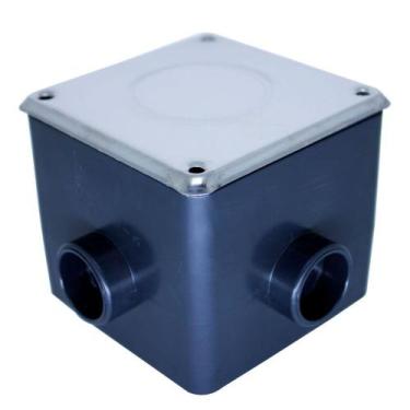 Imagem de Caixa De Passagem Quadrada com Regulagem Para LED Com Tampa Em Inox Br