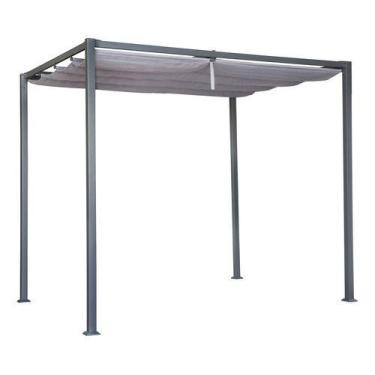 Imagem de Pergolado Aluminio Com Cobertura Area Externa 223x297x297 Cm - Nateria