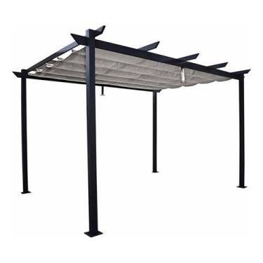 Imagem de Pergolado Aluminio Com Cobertura Area Externa 254x400x282 Cm - Nateria