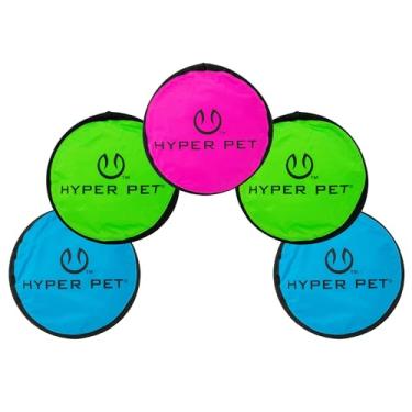 Imagem de Hyper Pet Flippy Flopper Dog Frisbee Interactive Dog Toys [Flying Disc Dog Fetch Toy - Floats in Water & Safe on Teeth] (Pack of 5, Colors Will Vary)