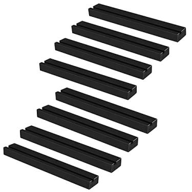 Imagem de Ilyapa Suporte de parede para prateleira de disco de vinil de madeira, pacote com 8 – Suporte de álbum preto para exibir seu LP