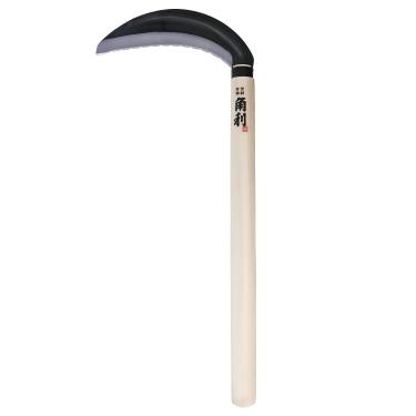 Imagem de KAKURI Ferramenta de jardim de foice japonesa de 18 cm [lâmina tripla (espessa)] Feita no Japão, foice de remoção de ervas daninhas para grama dura, lâmina de aço carbono japonesa afiada