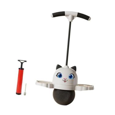 Imagem de UGPLM Pogo Jump Ball com alça ajustável para crianças, brinquedo de salto alto, prancha de equilíbrio para playground, Branco