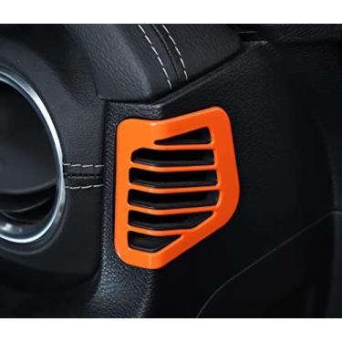 Imagem de Painel de carro lateral ar condicionado ventilação decoração capa acabamento para Jeep Wrangler JL & Unlimited 2018-2021, para Jeep Gladiator JT 2020-2021 (laranja)