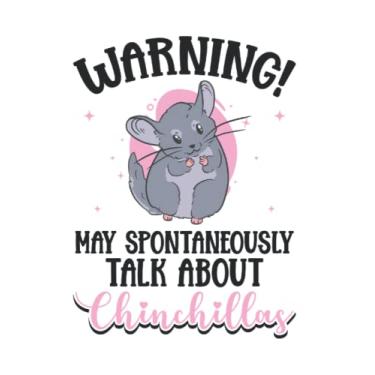 Imagem de Chinchilla Notizbuch: Warning! May spontaneously talk about Chinchillas / 6x9 Zoll / 120 linierte Seiten