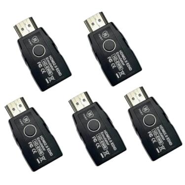 Imagem de THWT Emulador HDMI 2.0 4K EDID (Modelo: HD-EWB-5P), suporta cópia EDID exata e emulação, passagem HDCP (não bypass), pré-SET EDID é 1080p @60Hz 4:4:4 e 4K @60Hz 4:2:0 com áudio 2.1 CH - pacote com 5