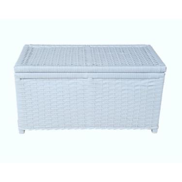 Imagem de Baú Cesto Caixa Organizadora Fibra Sintética 68x40x40 Branco