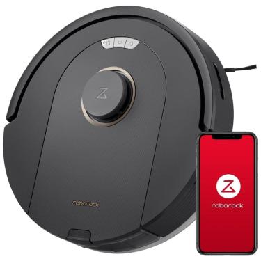 Imagem de Aspirador Robô e Esfregão com Sucção Forte 5500Pa, Eescova DuoRoller, Navegação LiDAR e Autonomia de 4H, 110V, Roborock Q5 Pro, Preto