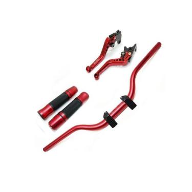 Imagem de Kit Guidão Naked Manopla Fechada Jupiter Manete Factor Fazer 150 Ubs -