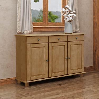 Imagem de Balcão para Cozinha 3 Portas e 3 Gavetas Freijó Rubi Madeira Pinus - Finestra