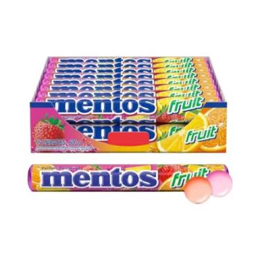 Imagem de Mentos Drops Tubo Cx 600g c/16un Escolha o Sabor - Perfetti, Fruit