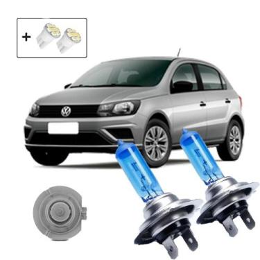 Imagem de Kit de Lâmpadas Halógena Super Branca H7 Farol Duplo Baixo Gol G3 2000