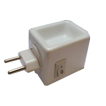 Imagem de Difusor Bi-Volt Tomada Porcelana Aromaterapia Branco