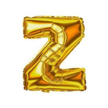 Imagem de Bexiga Balão Metalizado 16 Polegadas 40cm Dourado Letra Z - PB Festas