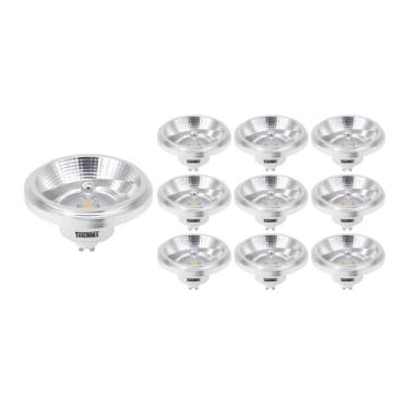 Imagem de 10 Lâmpadas LED Taschibra Ar111 12° 12W Gu10 Bivolt 2700K Luz Amarela