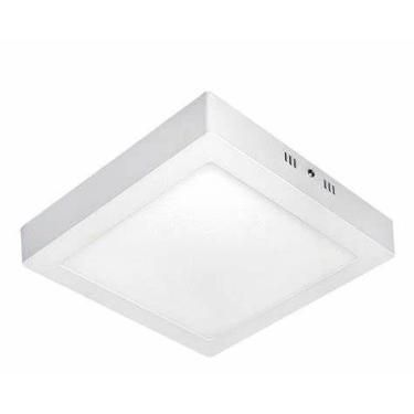 Imagem de Plafon LED sobrepor quadrado 12W 6500k, branco flat  LUMANTI
