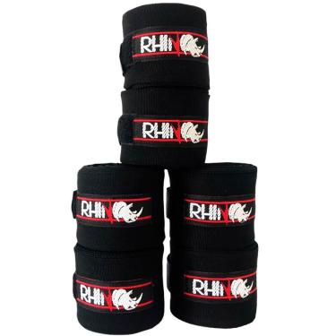 Imagem de KIT 3 Pares de Bandagem Atadura Elástica Boxe e MuayThai Rhino 3 Metros
