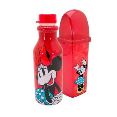 Imagem de Kit Escolar Garrafa de Água Infantil 500 ML e Porta Escova de Dente In