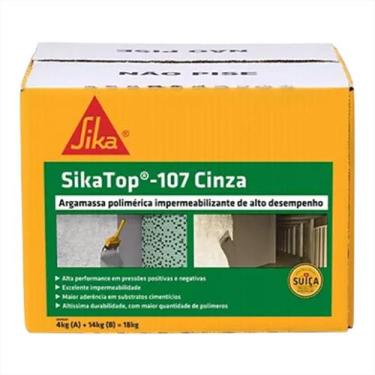 Imagem de SIKA TOP 10 SIKA 18 kg - CINZA IMPERMEABILIZANTE PROTETOR PAREDE, PISO