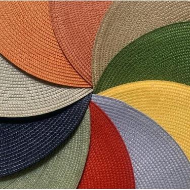 Imagem de Jogo Americano Sousplat Redondo Cozinha - Kit 4 Peças - MM, Palha