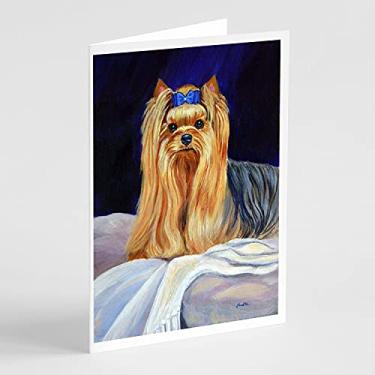 Imagem de Caroline's Treasures 7157GCA7P Cartões comemorativos e envelopes Yorkie, pacote com 8, 7 x 5, multicolorido