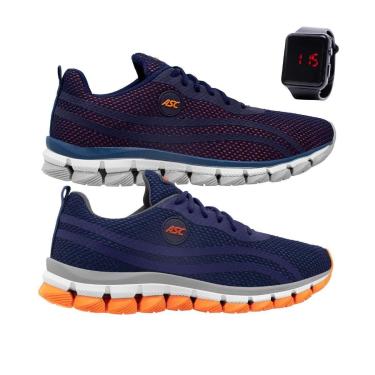Imagem de Kit 2 Tênis Gmm Shoes Esportivo para Academia Caminhada Resistente + Relógio Masculino-Masculino