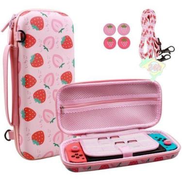Imagem de Bolsa Case Transporte Switch Morango Rosa Menina - Pool