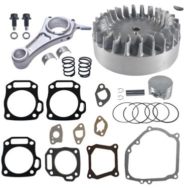 Imagem de Biela de alumínio de tarugo de 8,5 cm e volante de 10 krpm com mola de válvula de 8,2 kg e kit de pistão de topo plano de 70 mm para motor Predator 212cc Non-Hemi Go Kart Cart