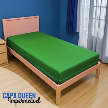 Imagem de Capa Colchão Impermeável Casal QUEEN VERDE BANDEIRA - Miranda Colchões