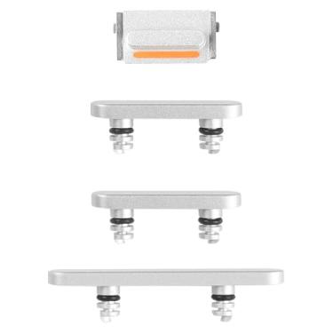 Imagem de Risidamoy Para iPhone 12, botão liga/desliga e botão de volume, botão lateral de substituição, botão de substituição, silencioso, botão de controle de mudo, modelo fixo: A2172 A2402 A2403 A2404