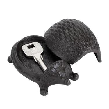Imagem de JuxYes – Escondedor de chaves de ferro fundido para porta de reserva, caixa de chave para ambientes externos pequenos de jardim, ornamento de estátuas de jardim para decoração de interiores, caixa de joias para chave, brincos de orelha, anel, clipe de papel